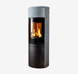 Poêle à bois Jazz XL Ollaire, acier noir, 4-7 kW